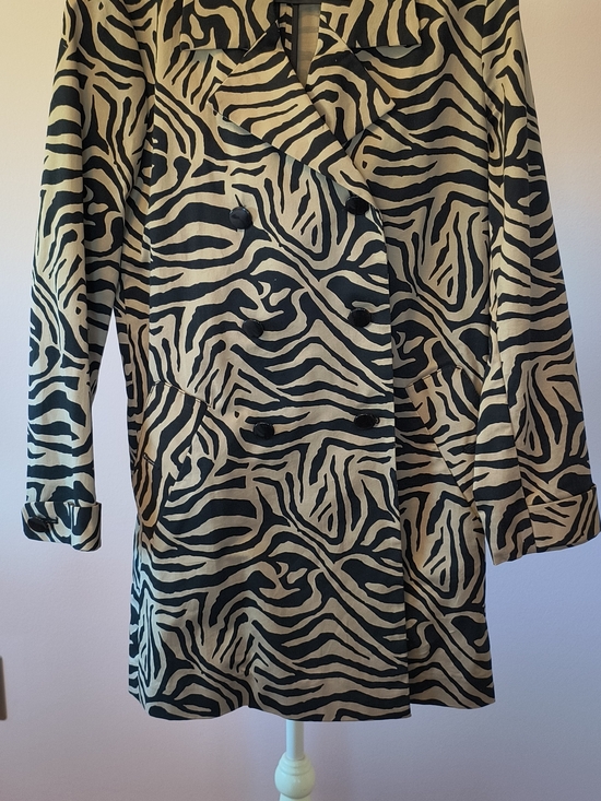 Dana Buchman Jackets & Blazers - Black and Cream Zebra Print Double-Breasted Women's Dress Jacket